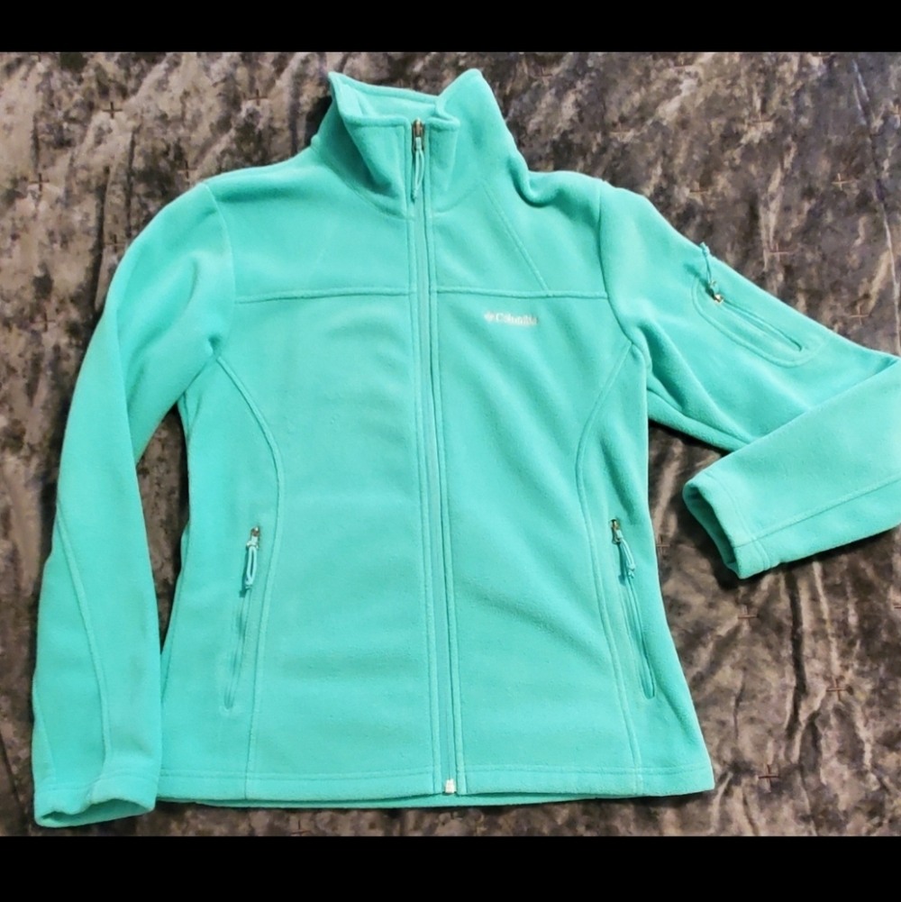 Columbia Fleece Jacket Women's Medium Seafoam